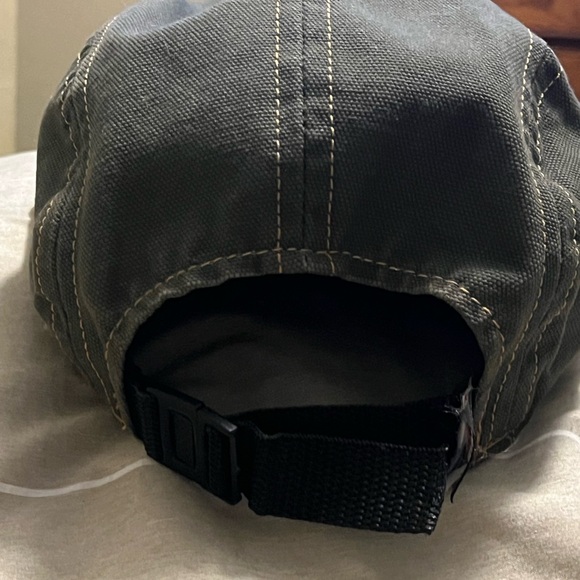 Handmade Denim 5-Panel Cap with Pencil Holder Camp Patches Adjustable - Picture 5 of 6